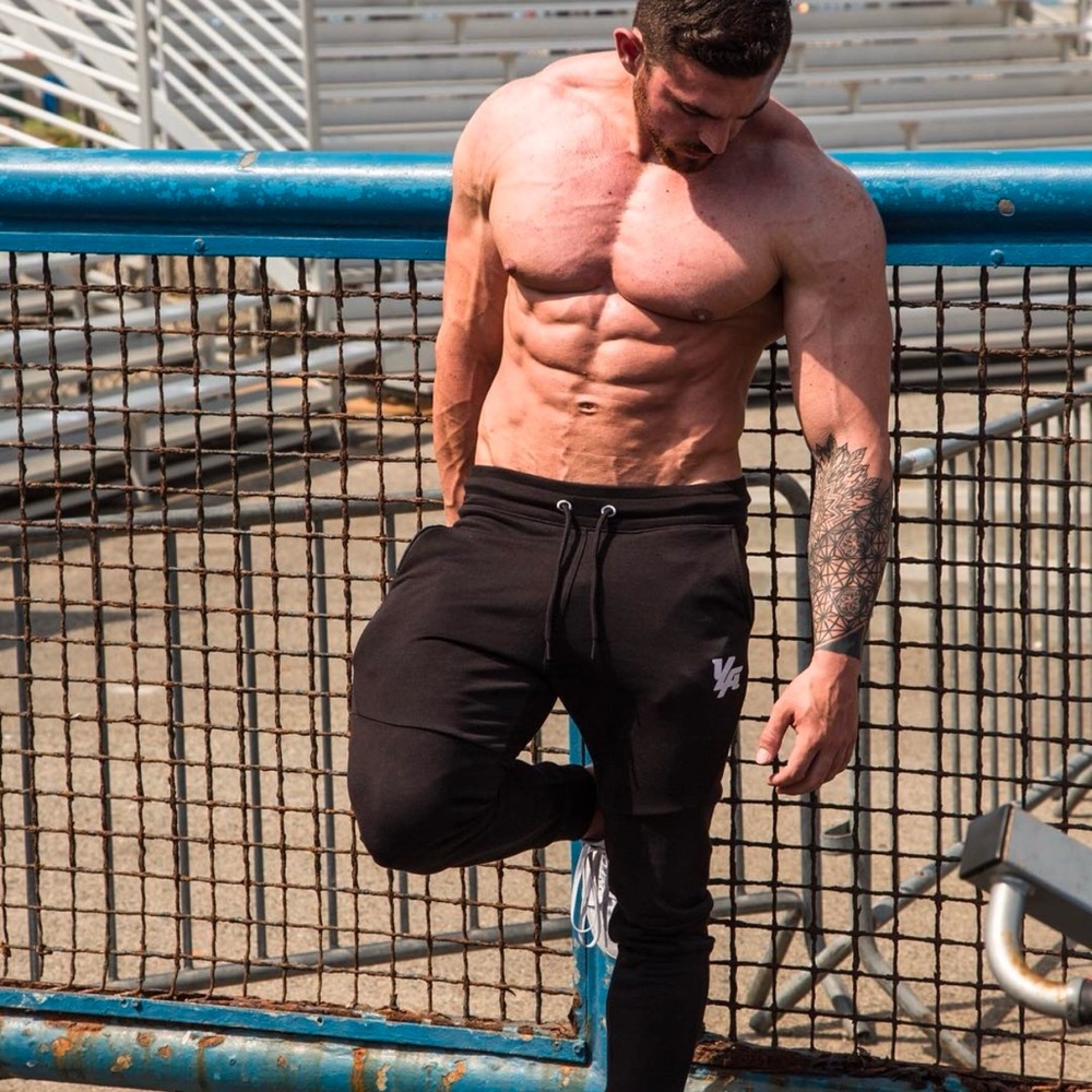 YoungLA Black Athletic Joggers